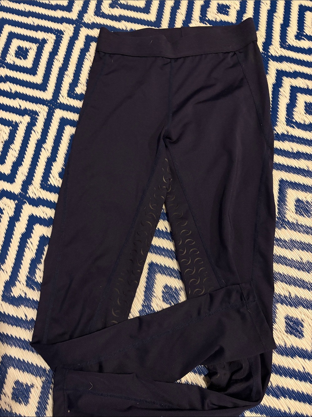 Girls' Navy Grip Riding Leggings